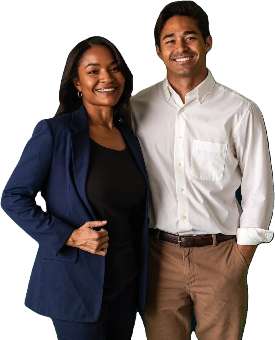A happy California couple using their home equity line of credit