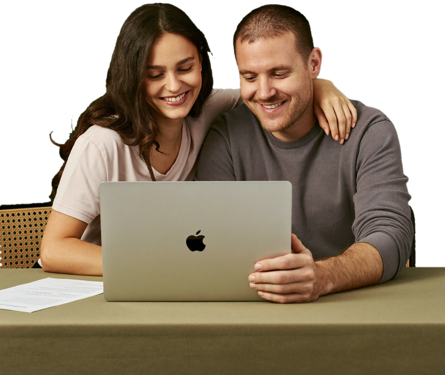 A California couple applying online for a personal loan