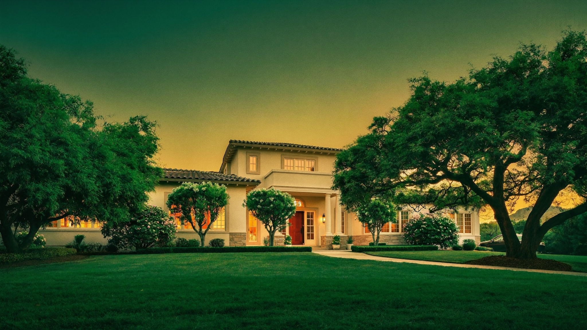 A California home at dusk — S.O.S. Loans educates homeowners before any reverse mortgage application