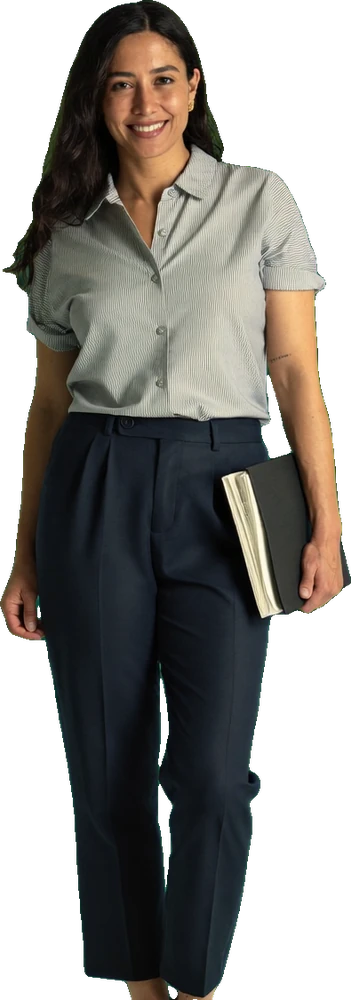 A California real estate agent holding a listing folder